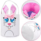 2 sacs en toile de Pâques en forme de lapin pour la chasse aux œufs de Pâques, paniers-cadeaux, sacs à œufs pour enfants, cadeaux de fête pour enfants