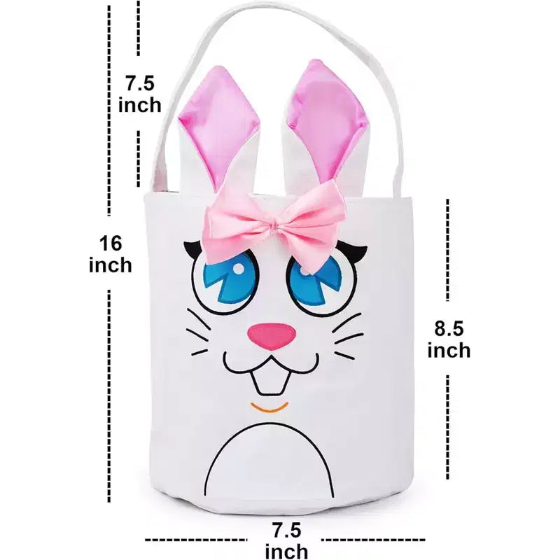 2 sacs en toile de Pâques en forme de lapin pour la chasse aux œufs de Pâques, paniers-cadeaux, sacs à œufs pour enfants, cadeaux de fête pour enfants