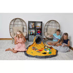 Sac de Rangement pour Jouets et Tapis de Jeu pour Enfants SlideAway - Bac de Rangement pour Jouets - Coffre à Jouets pour Enfants - Gris