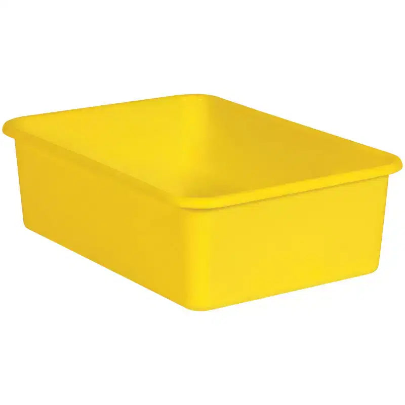 Teacher Created Resources Yellow Large Plastic Storage Bin Pack of 6