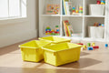 Storex Small Cubby Bin, Yellow, Pack of 5