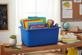 Teacher Created Resources Blue Small Plastic Storage Bin Pack of 6