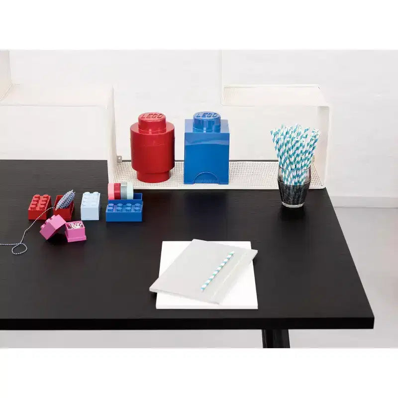 Brique de rangement 1 bleu vif Organisateur en plastique empilable Enfants Adultes