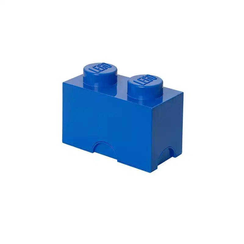 LEGO Storage Brick 2 Bright Blue Stackable Plastic Organizer Kids Adults