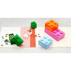 Brique de rangement 2, bleu clair, organisateur empilable en plastique, enfants/adultes