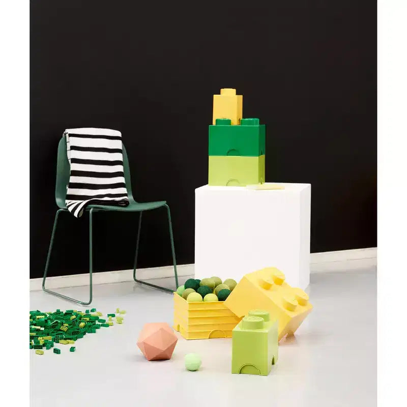 Brique de rangement 2, bleu clair, organisateur empilable en plastique, enfants/adultes